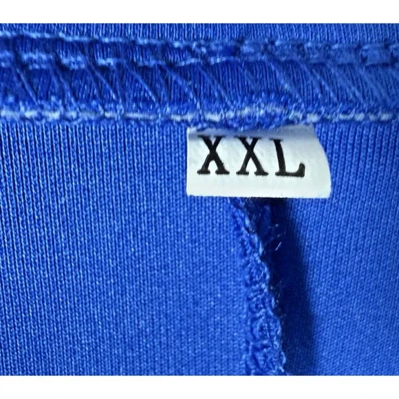 Women's Blazer Jacket Business Suit Coat Lapel Long Sleeve Royal Blue Sz L - Picture 7 of 9